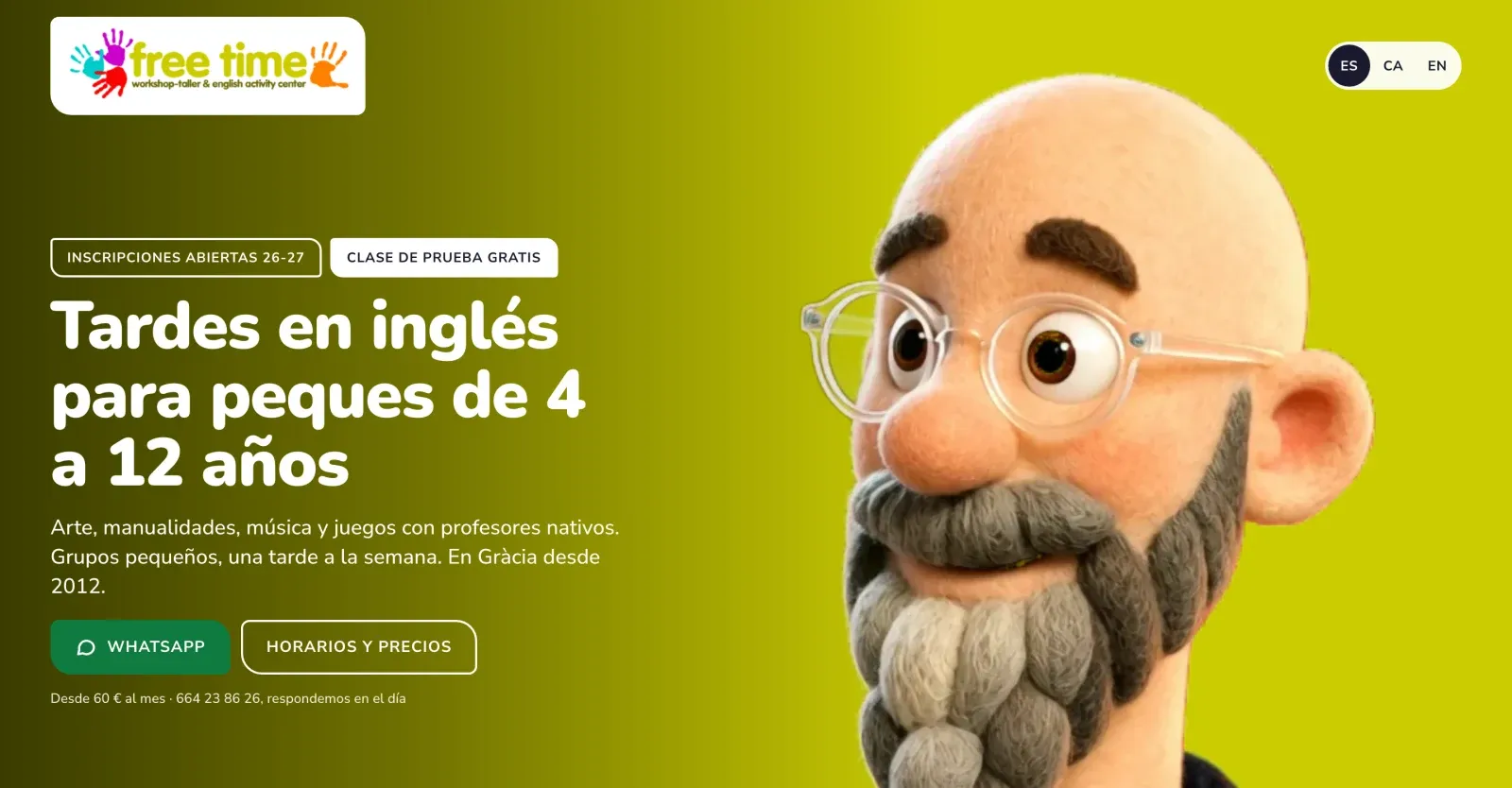 Free Time Workshop — Extraescolares en inglés · Gràcia