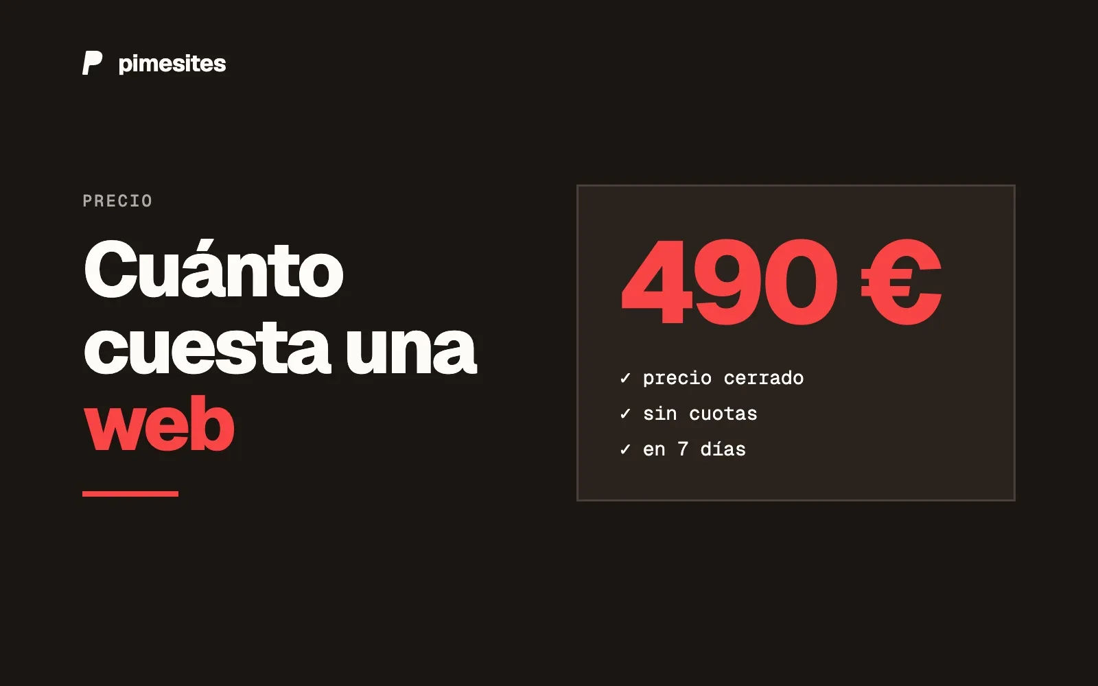490 € de precio cerrado, sin cuotas y en 7 días